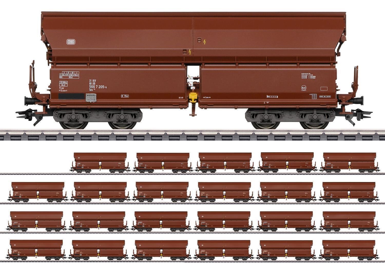 Märklin 00730L Schwenkdachwagen Tals 968 12 Ep IV DB 38 70