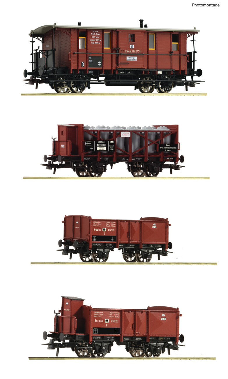 Roco 6600073 4er Set Güterwagen Ep I KPEV 101 80