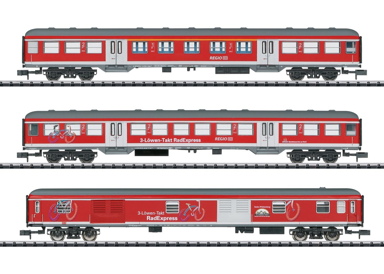 Minitrix Set Wagen Fahrradexpress Ep Vi Db Ag