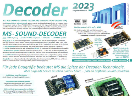 ZIMO Faltblatt Decoder Februar 2023 - ZIMO Faltblatt Decoder Februar 2023