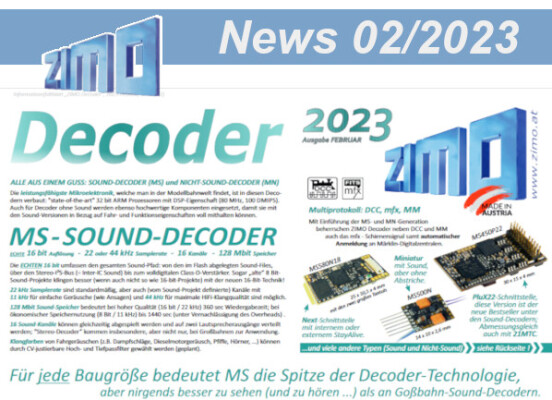 ZIMO News Februar 2023 - ZIMO News Februar 2023