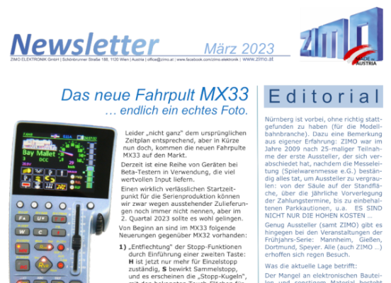 ZIMO Flyer Newsletter März 2023 - ZIMO Flyer Newsletter März 2023