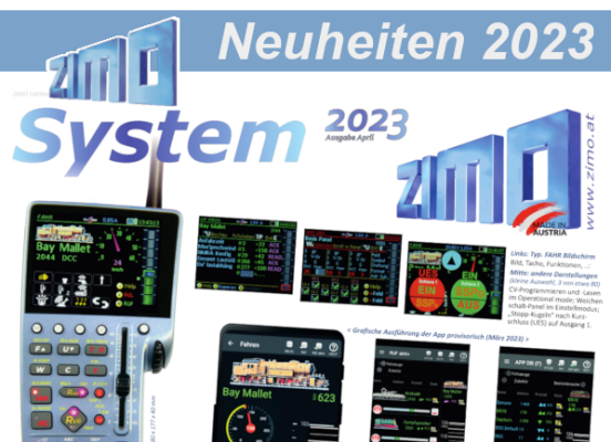 ZIMO Neuheiten 2023 - ZIMO Neuheiten Faltblatt System Ausgabe April 2023