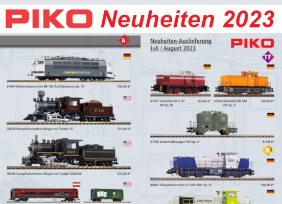 PIKO Neuheiten 2023 - PIKO Modellbahn Neuheiten Erstauslieferungen August 2023