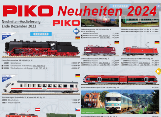 PIKO Neuheiten 2024 - PIKO Modellbahn Neuheiten Erstauslieferungen Januar 2024
