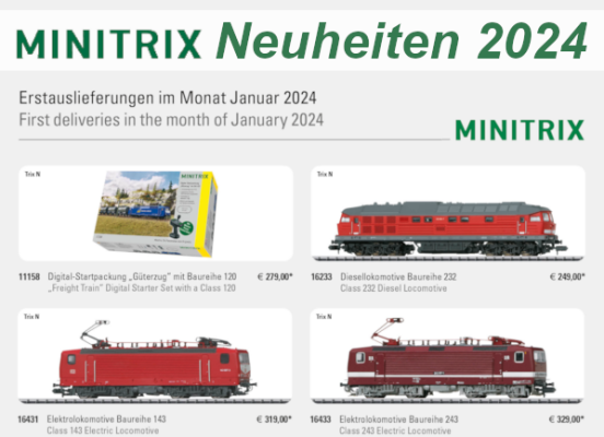 Trix Erstauslieferungen Januar 2024 - Trix Modellbahn Neuheiten Erstauslieferungen Januar 2024