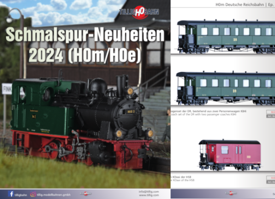 Tillig Katalog Schmalspur-Neuheiten 2024 - Tillig Katalog Modellbahn Schmalspur Neuheiten 2024 H0m H0e