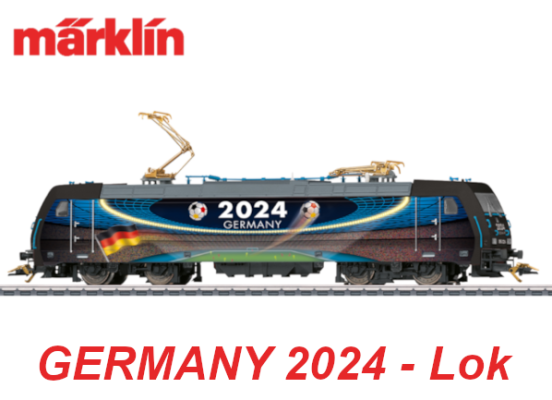 Märklin Fussball EM EURO 2024 GERMANY Lok - Märklin Überraschungsmodell April 2024 - H0 Modellbahn Neuheiten - Fussball EM EURO 2024 GERMANY Lok