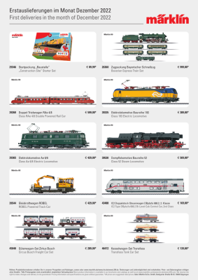 Märklin Erstauslieferungen Dezember 2022 - Märklin Erstauslieferungen Dezember 2022