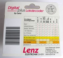 Lenz 10330-01 Decoder SILVER Direct + 1,0/1,8A NEM652