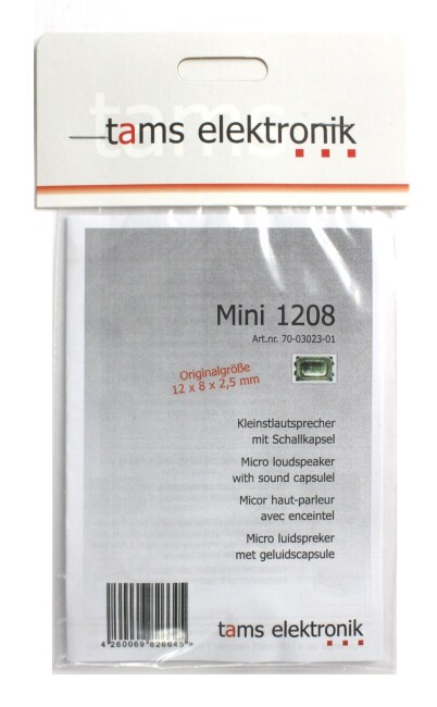 Tams Elektronik 70-03023-01 Kleinstlautsprecher Mini 1208 12x8x2,5mm
