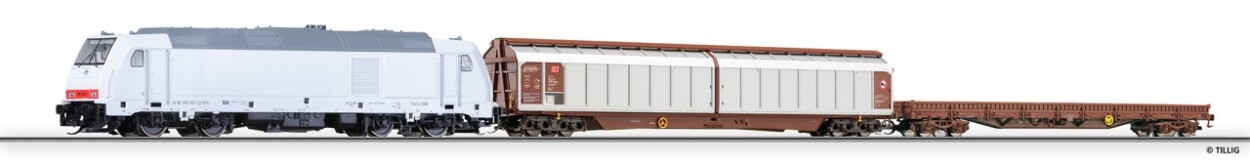 Tillig 01424 Start-Set Güterzug mit Diesellok BR 285 TRAXX Ep. VI DB AG