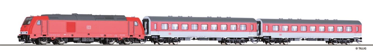 Tillig 01437 Start-Set Personenzug mit Diesellok BR 285 TRAXX Ep. VI DB AG