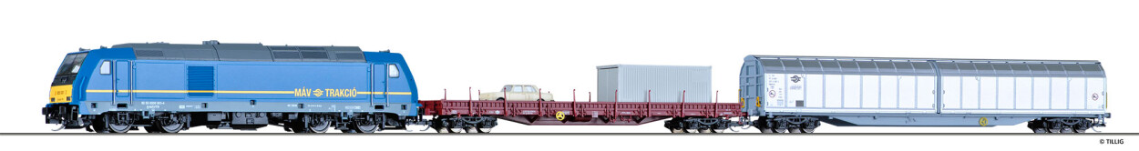 Tillig 01438 Start-Set Güterzug mit Diesellok BR 285 TRAXX Ep. VI MAV