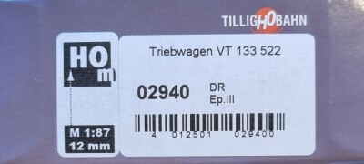 Tillig 02940 Triebwagen VT 133 522 Ep. III DR
