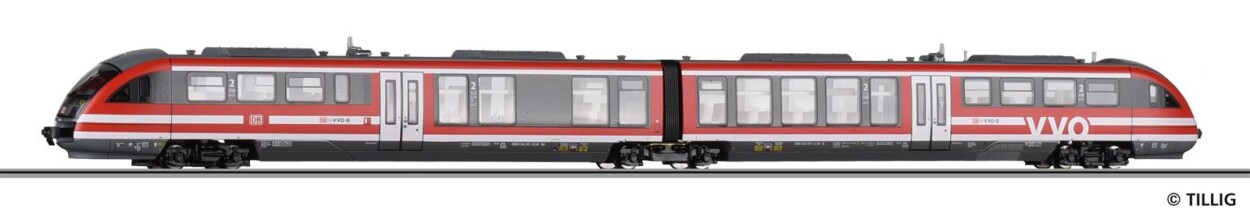 Tillig 04885 Diesel-Triebwagen BR 642 „VVO“ Ep. VI DB AG