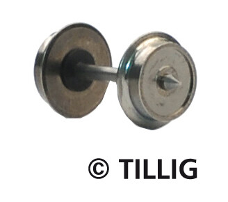Tillig 08818 Metallradsatz Ø 7,5 mm, einseitig isoliert, Länge 18,6 mm (Beutel à 8 Stück)