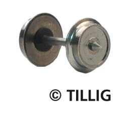 Tillig 08818 Metallradsatz &Oslash; 7,5 mm, einseitig isoliert, L&auml;nge 18,6 mm (Beutel &agrave; 8 St&uuml;ck)