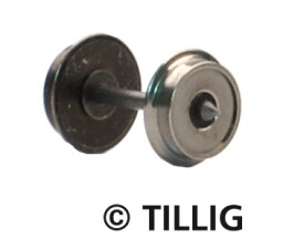 Tillig 08819 Metallradsatz &Oslash; 8,0 mm, einseitig isoliert, L&auml;nge 18,6 mm (Beutel &agrave; 8 St&uuml;ck)