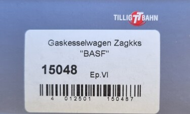 Tillig 15048 Gaskesselwagen Zakks Ep. VI BASF