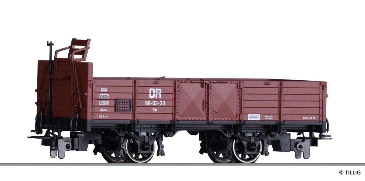 Tillig 15937 Offener Güterwagen Ow mit Aluminium-Masseln Ep. III DR