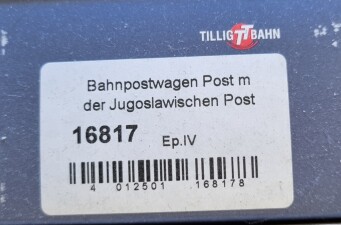 Tillig 16817 Bahnpostwagen Post m Ep. IV Jugoslawische Post
