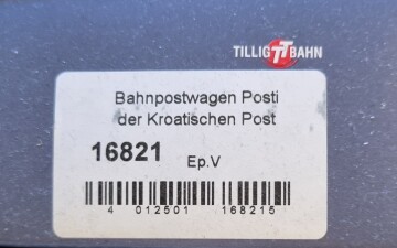 Tillig 16821 Bahnpostwagen Post Ep. V Kroatische Post
