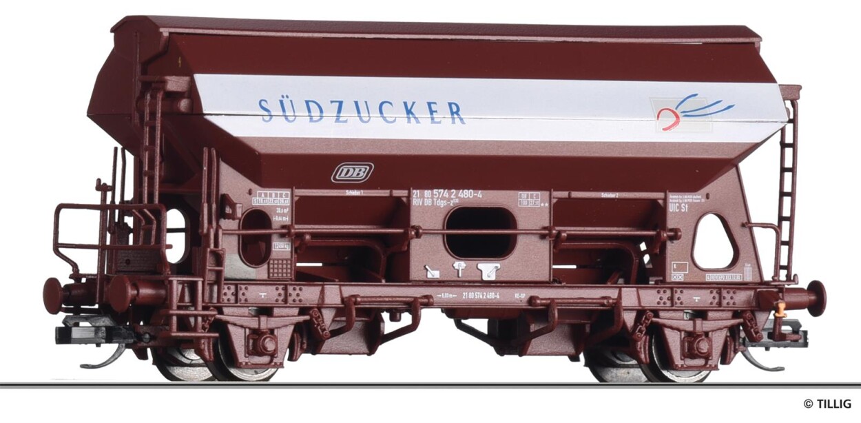 Tillig 17563 Schwenkdachwagen Tds 930 „Südzucker“ Ep. IV DB