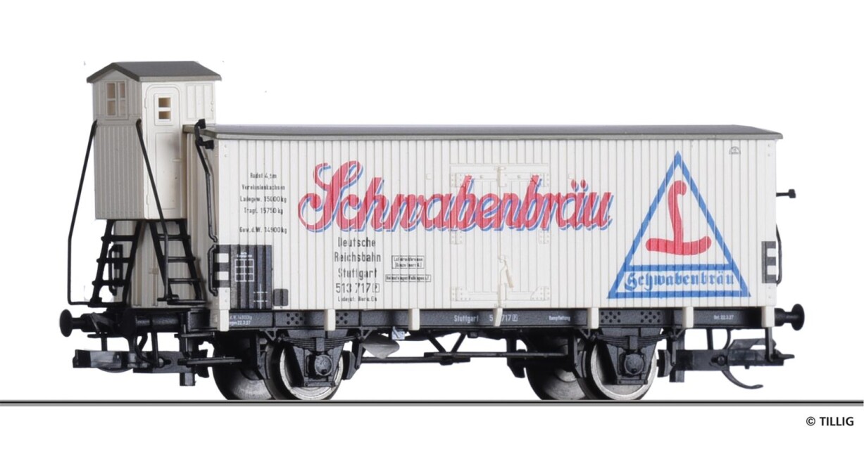 Tillig 17925 Kühlwagen „Schwabenbräu“ Ep. II DRG