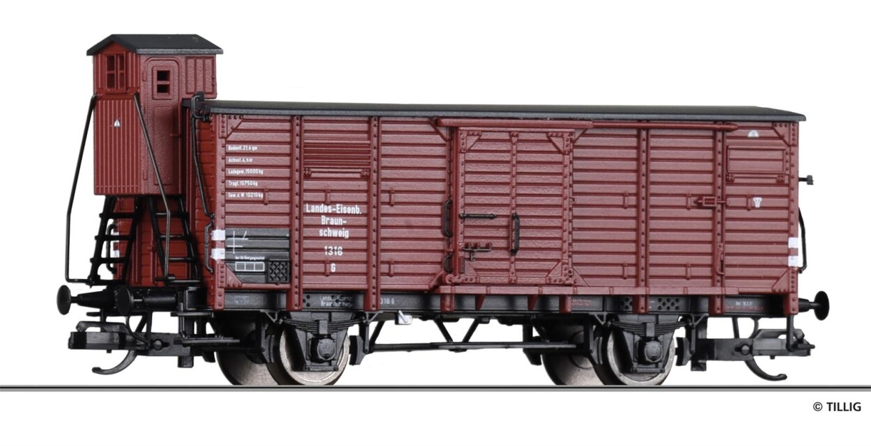 Tillig 17933 Gedeckter Güterwagen G Ep. II Braunschweigischen Landes-Eisenbahn