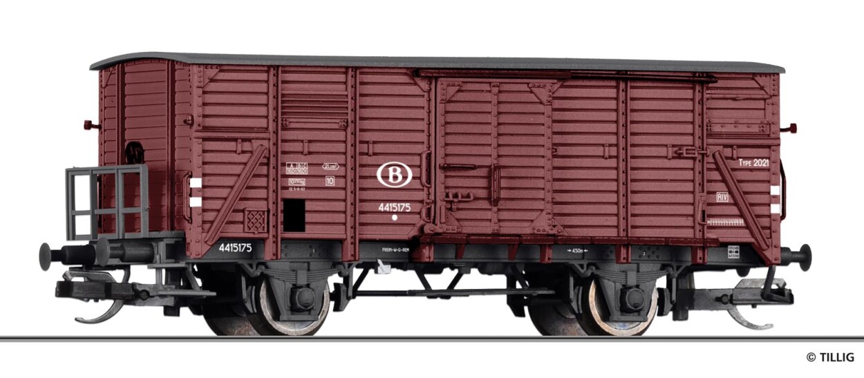 Tillig 17934 Gedeckter Güterwagen Type 2021A Ep. III SNCB
