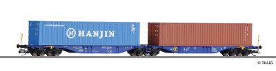 Tillig 18065 Containertragwagen Sggmrs mit 2 Containern...