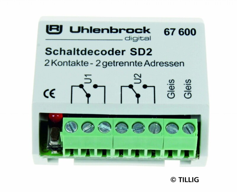 Tillig 66836 Schaltdecoder SD 2 ( Koop. Uhlenbrock 67600 )
