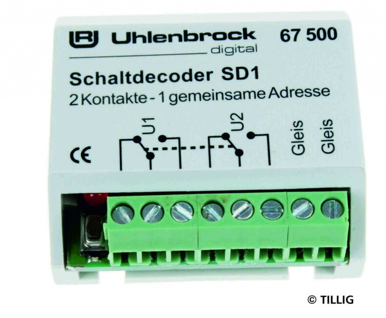Tillig 66837 Schaltdecoder SD 1 ( Koop. Uhlenbrock 67500 )