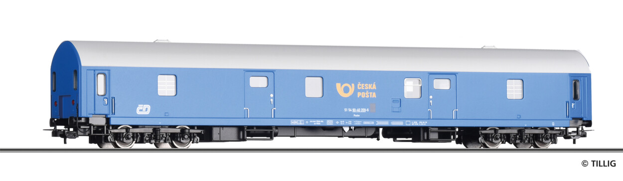 Tillig 74961 Bahnpostwagen CESKA POSTA Ep. V