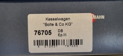Tillig 76705 Kesselwagen Bolte &amp; Co. KG Ep. III DB