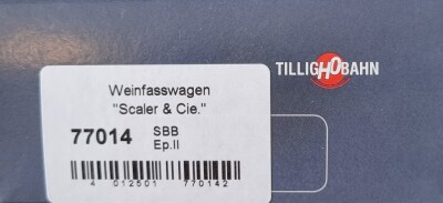 Tillig 77014 Weinfasswagen Scaler &amp; Cie. Ep. II SBB