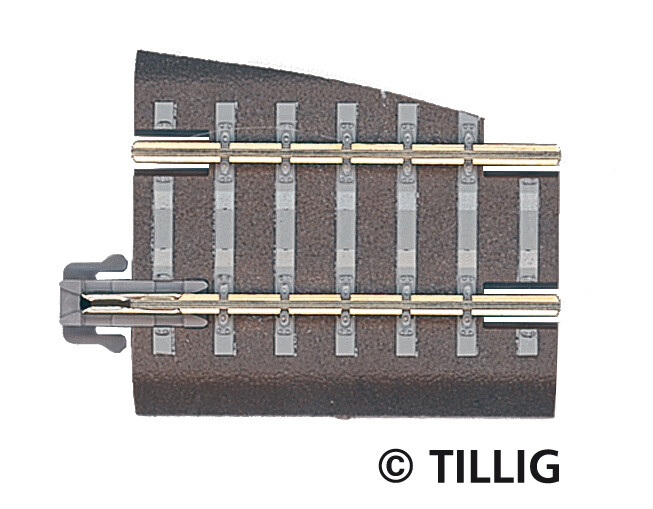 Tillig 83721 Bettungs-Gleis Pass-Stück rechts G5 36 mm grau