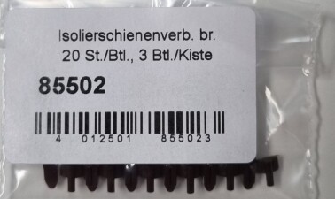 Tillig 85502 Isolier-Schienenverbinder braun (Beutel 20 St&uuml;ck)