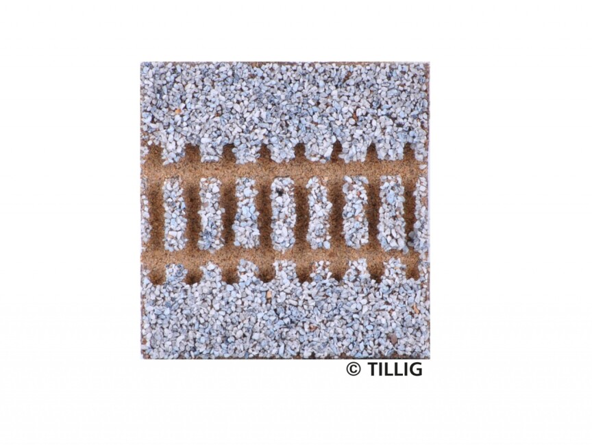 Tillig 86356 Gleisbettung Modellgleis hell (grau) für gerades Gleis 43mm (G3)