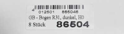 Tillig 86504 Gleisbettung Elitegleis dunkel (braun) f&uuml;r gebogenes Gleis R31/30&deg;