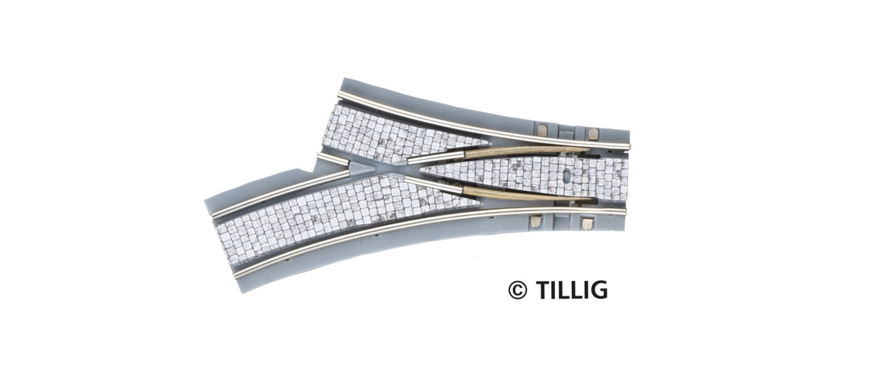 Tillig 87143 Y-Weiche R204/R250 links Pflaster