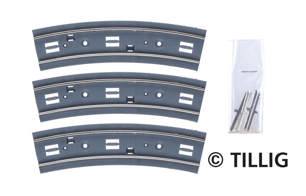 Tillig 87293 Bogenstück R 204/25° (3 Stück)