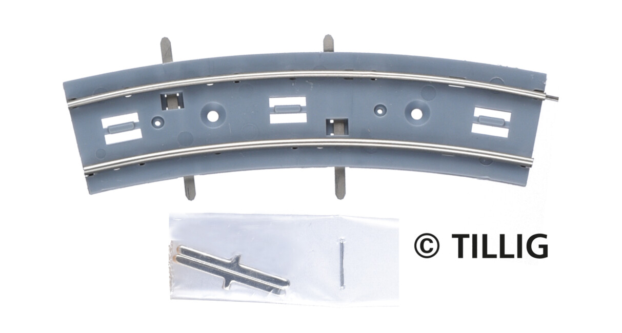 Tillig 87297 Bogenstück R 204/25° mit Einspeisung