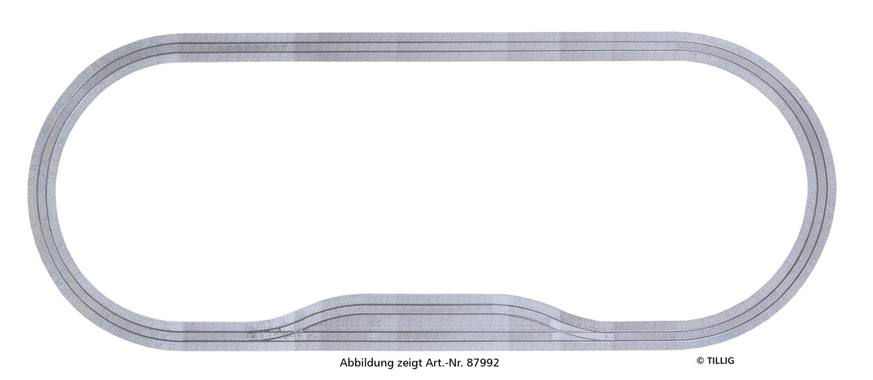 Tillig 87492 Startset Einspurig mit Ausweiche Pflaster