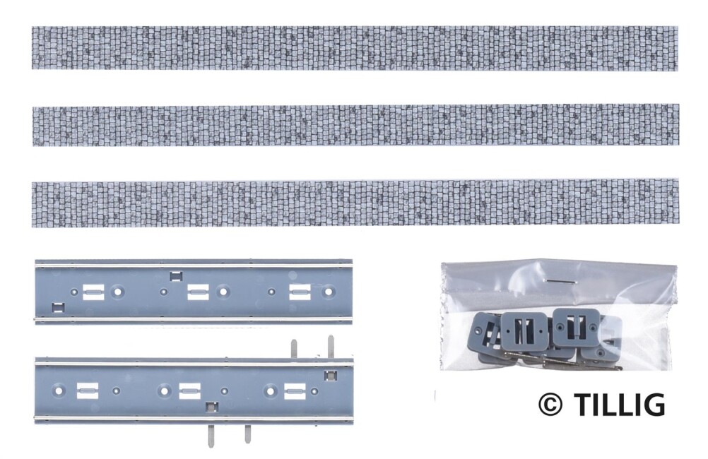 Tillig 87506 Straßenbahngleis 211,2mm (1-spurig) Pflaster