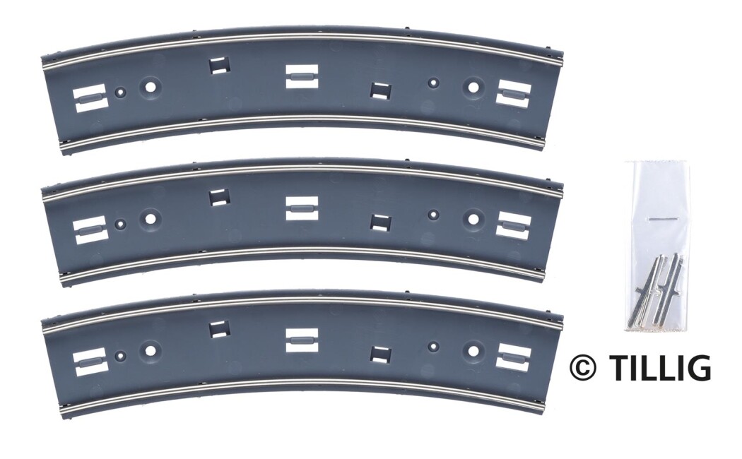 Tillig 87790 Bogenstück R 250/25° (3 Stück)