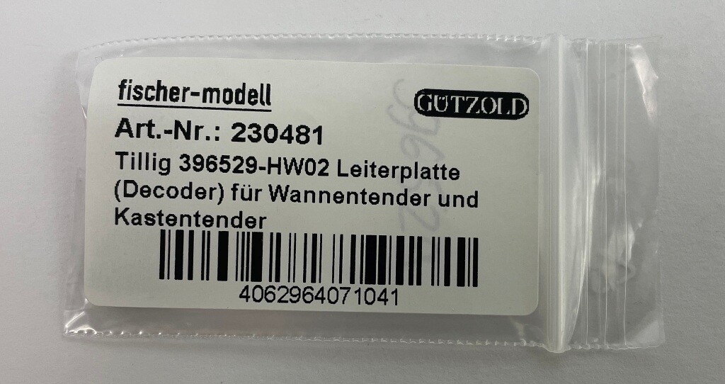 Tillig 396529-HW02 Leiterplatte (Decoder) für Wannentender und Kastentender