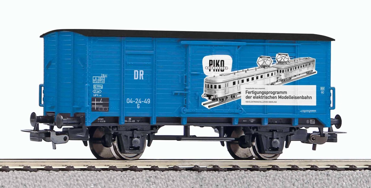 PIKO 24502  Gedeckter Güterwagen G02 VEB PIKO Ep. III DR