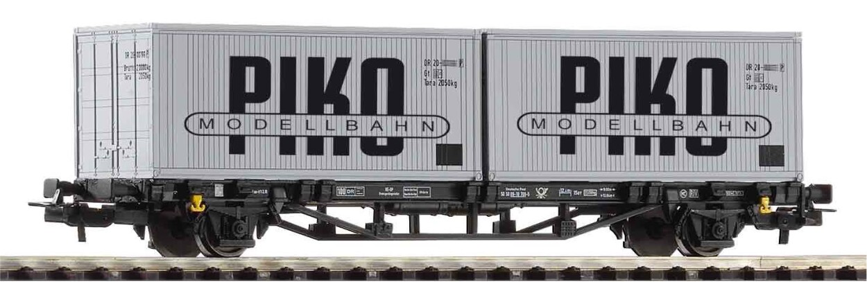 PIKO 27709  Containertragwagen mit Containern "VEB PIKO" Ep. IV DR